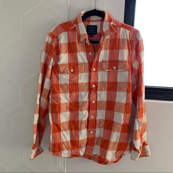 American Eagle Orange Flannel